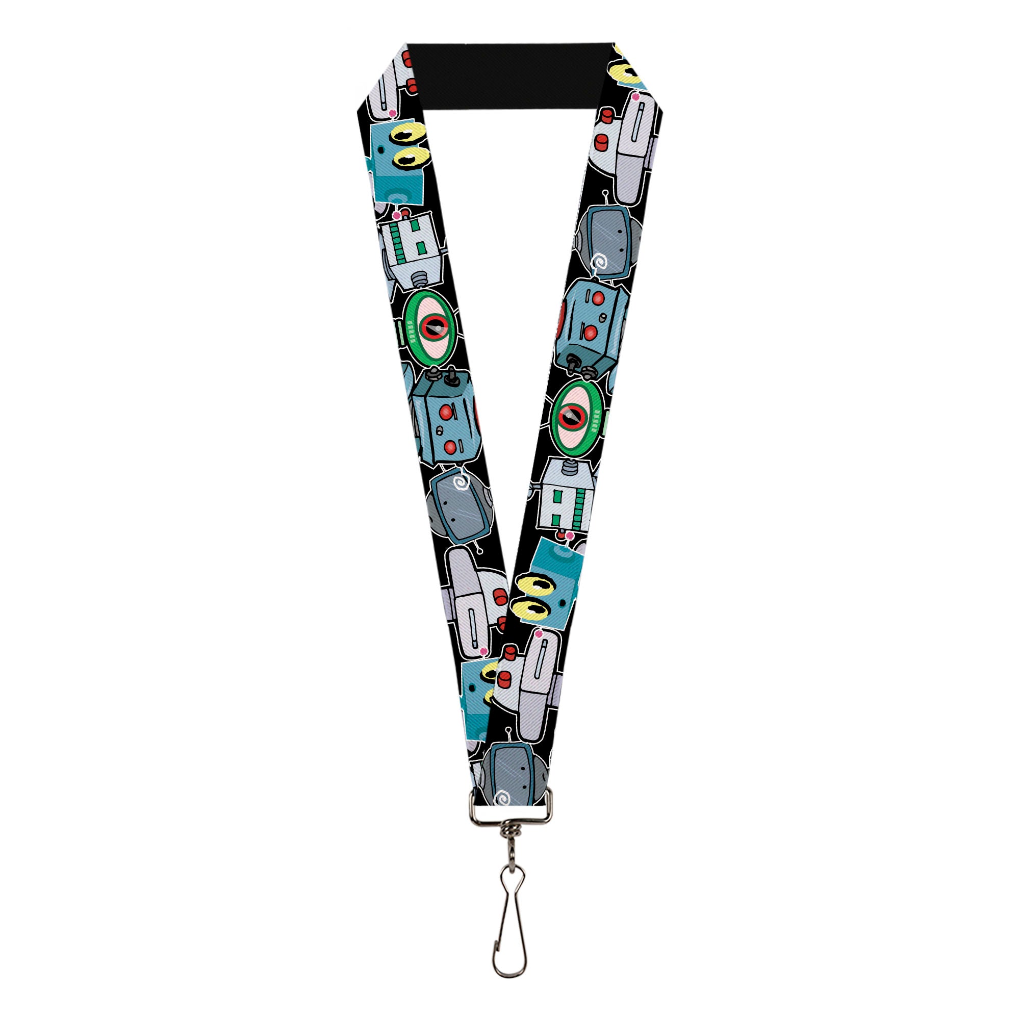 Lanyard - 1.0" - Robots C U Black Lanyards Buckle-Down