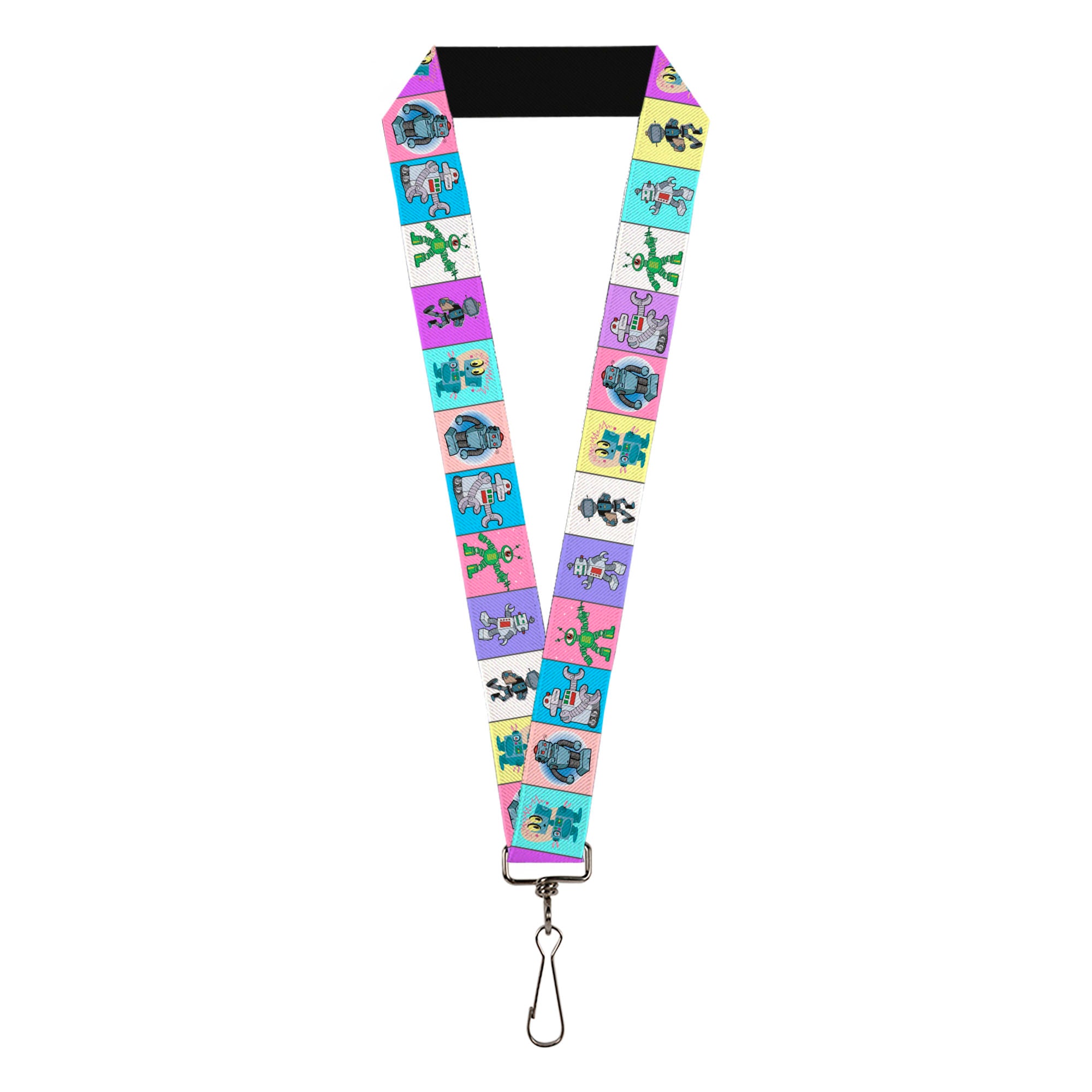 Lanyard - 1.0" - Robots Pastel Blocks Lanyards Buckle-Down