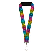 Lanyard - 1.0" - Zebra Rainbow Ombre Lanyards Buckle-Down