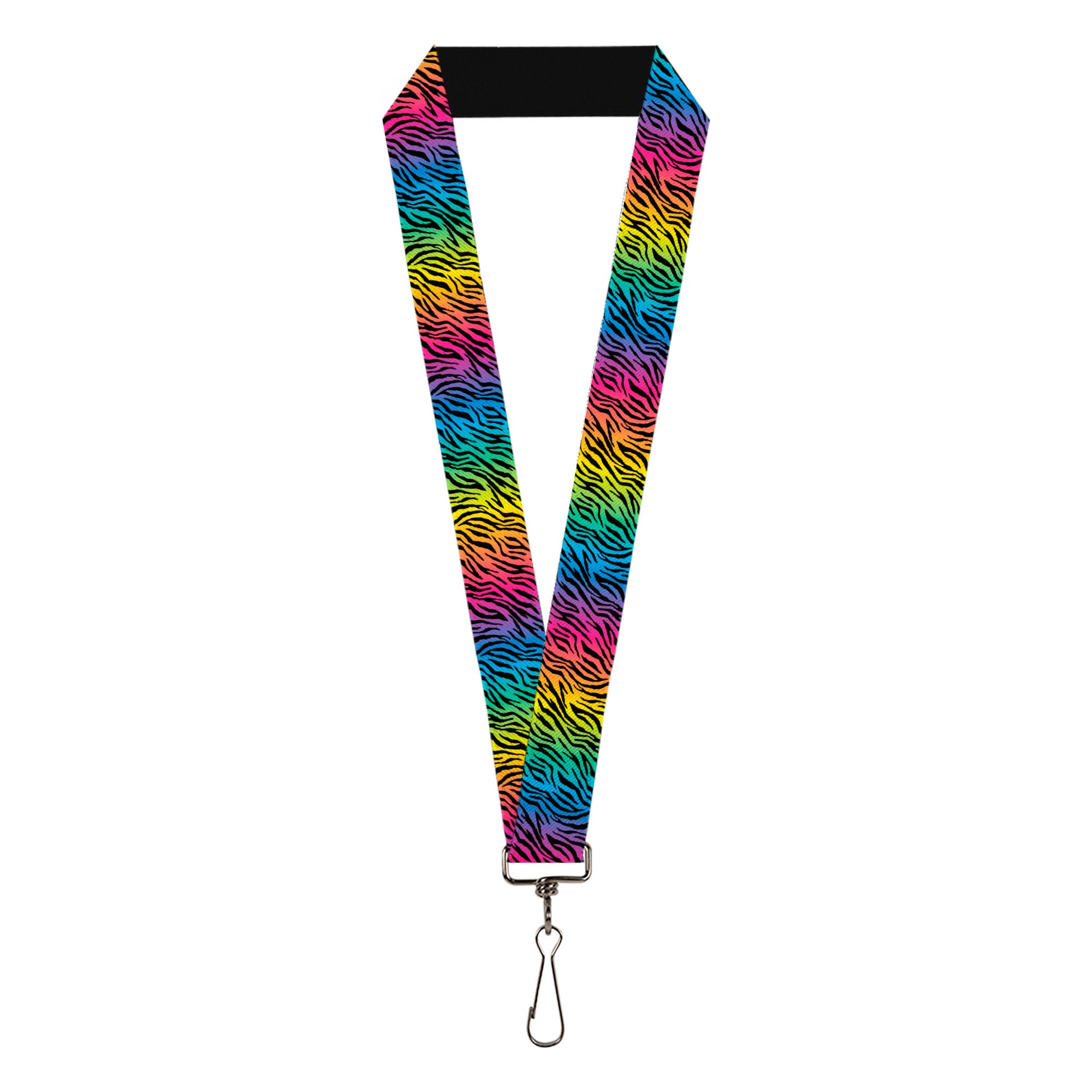 Lanyard - 1.0" - Zebra Rainbow Ombre Lanyards Buckle-Down