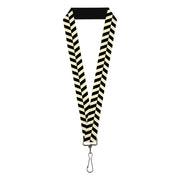 Lanyard - 1.0" - Rhombus Split White Black Lanyards Buckle-Down