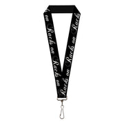 Lanyard - 1.0" - RACKS ON RACKS Black White Lanyards Buckle-Down
