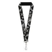 Buckle-Down Lanyard - Revolvers Black/Gray Lanyards Buckle-Down