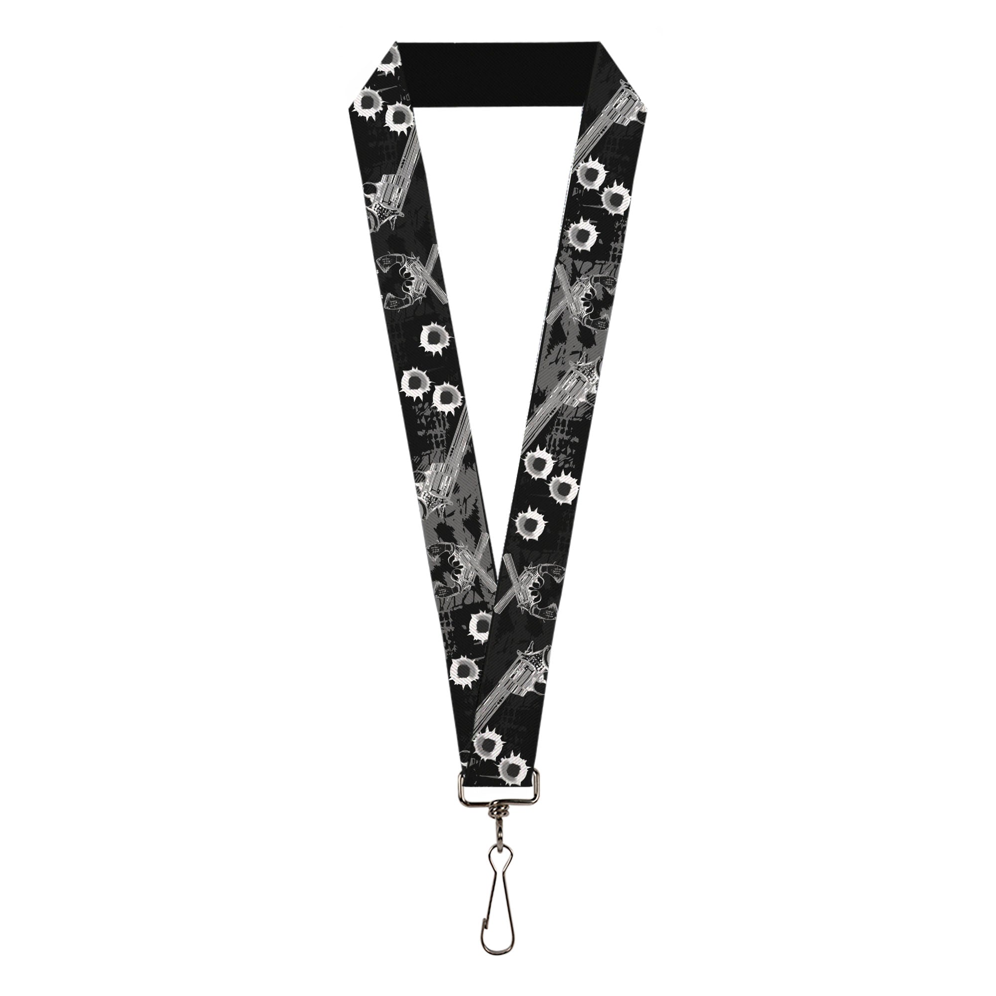 Buckle-Down Lanyard - Revolvers Black/Gray Lanyards Buckle-Down