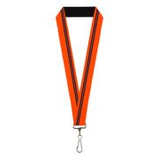 Lanyard - 1.0" - Racing Stripe Orange Navy Lanyards Buckle-Down