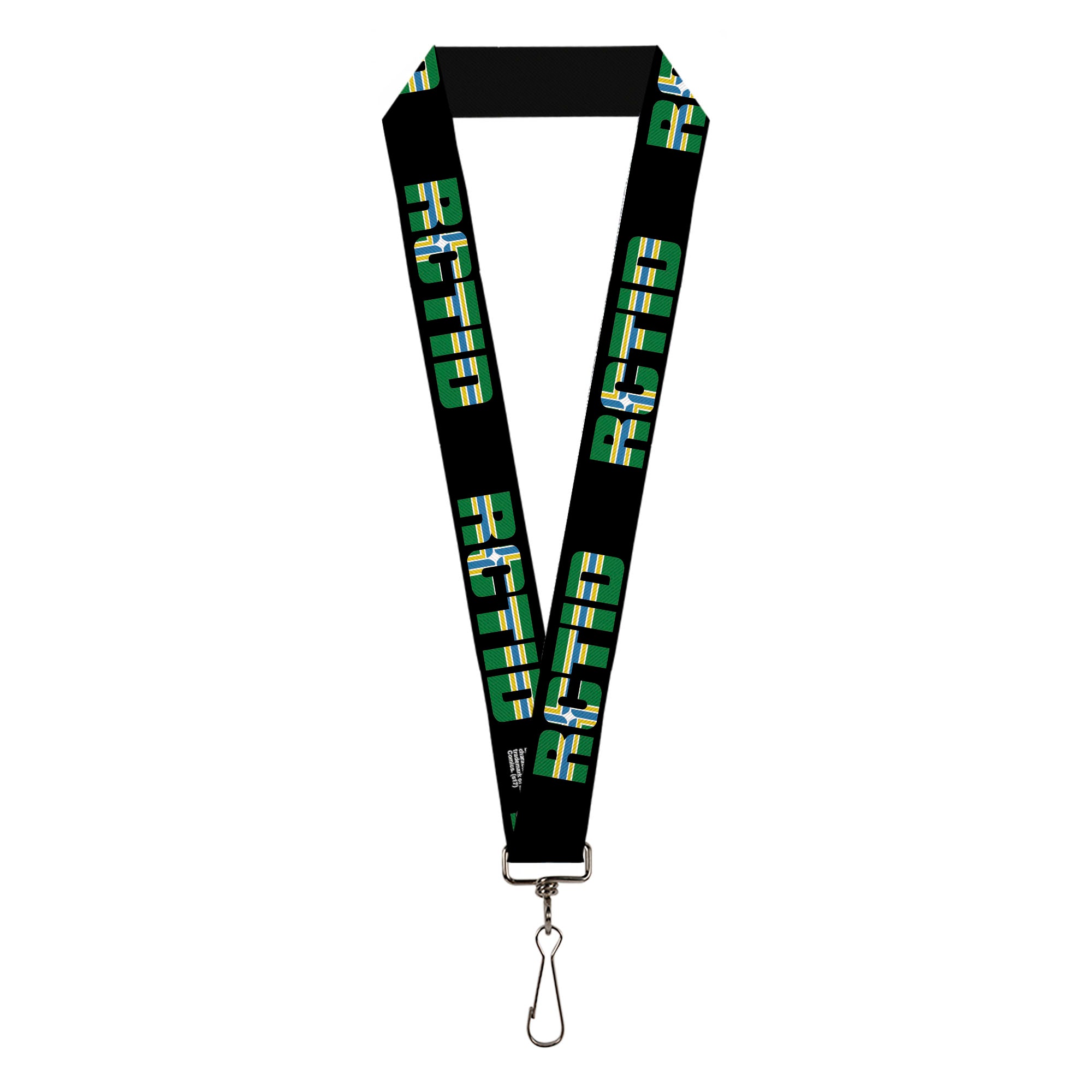Lanyard - 1.0" - RCTID Black Portland Flag Lanyards Buckle-Down