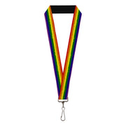 Lanyard - 1.0" - Rainbow Stripe Painted Lanyards Buckle-Down