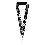 Lanyard - 1.0" - Splatter Black White Lanyards Buckle-Down