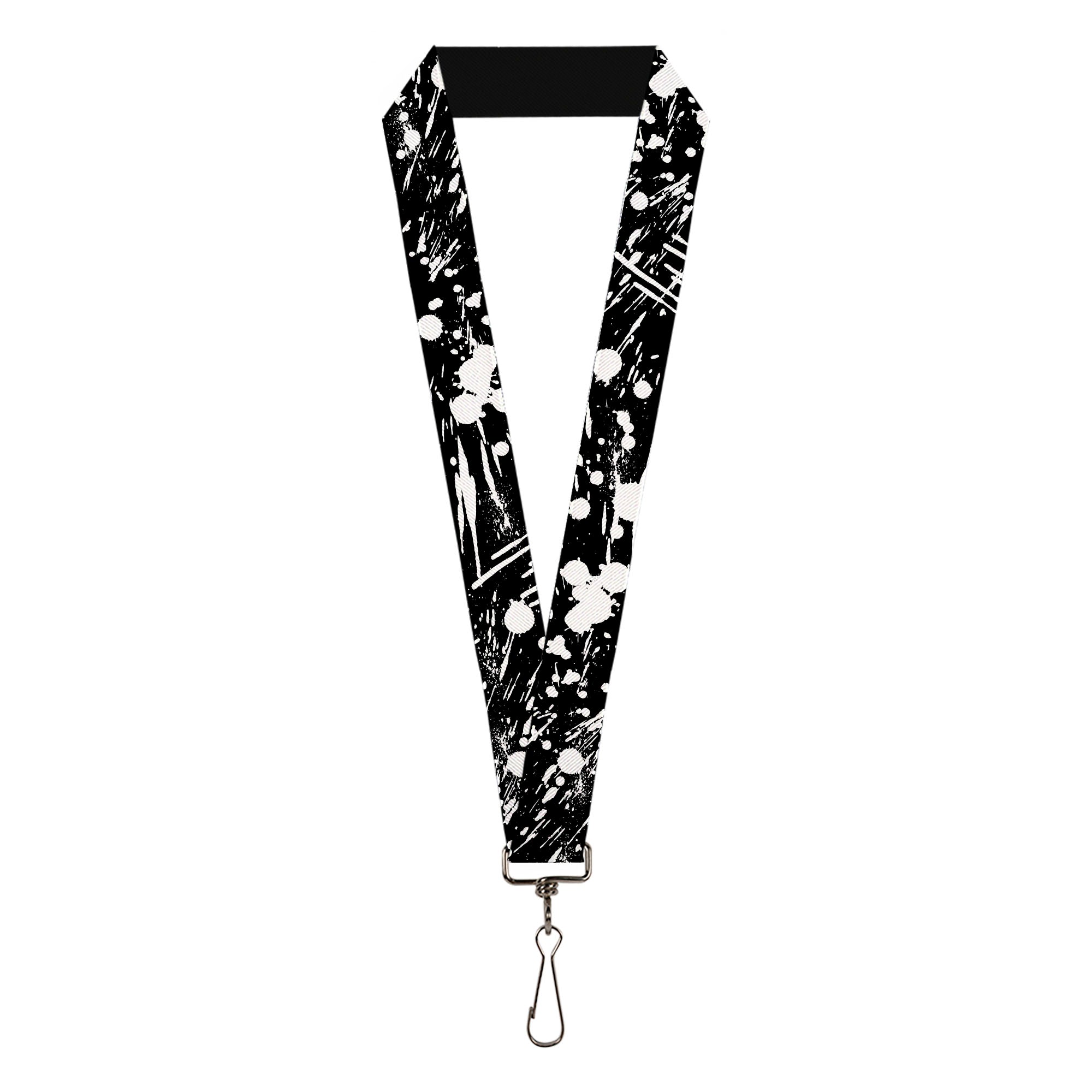 Lanyard - 1.0" - Splatter Black White Lanyards Buckle-Down