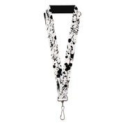 Lanyard - 1.0" - Splatter White Black Lanyards Buckle-Down