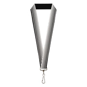 Lanyard - 1.0" - Stripe Transition Black White Lanyards Buckle-Down
