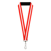 Lanyard - 1.0" - Stripes Red White Red Lanyards Buckle-Down
