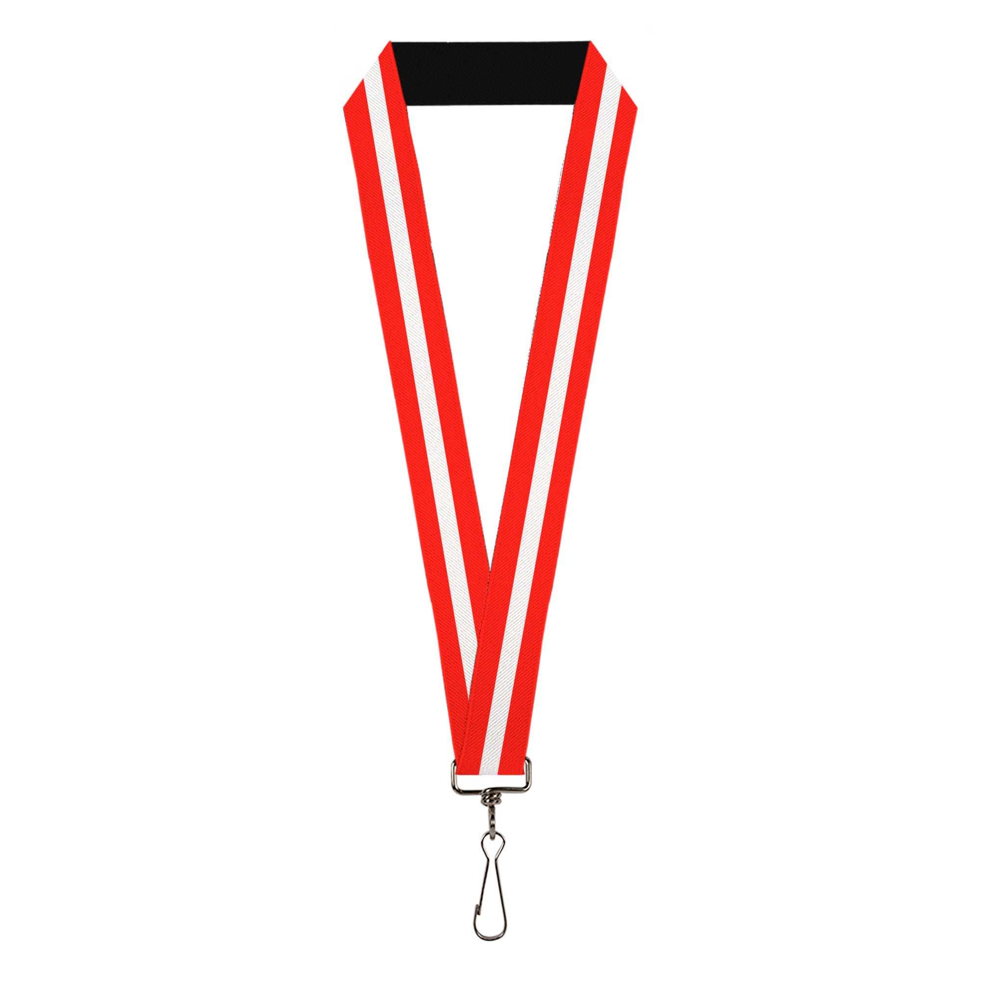 Lanyard - 1.0" - Stripes Red White Red Lanyards Buckle-Down