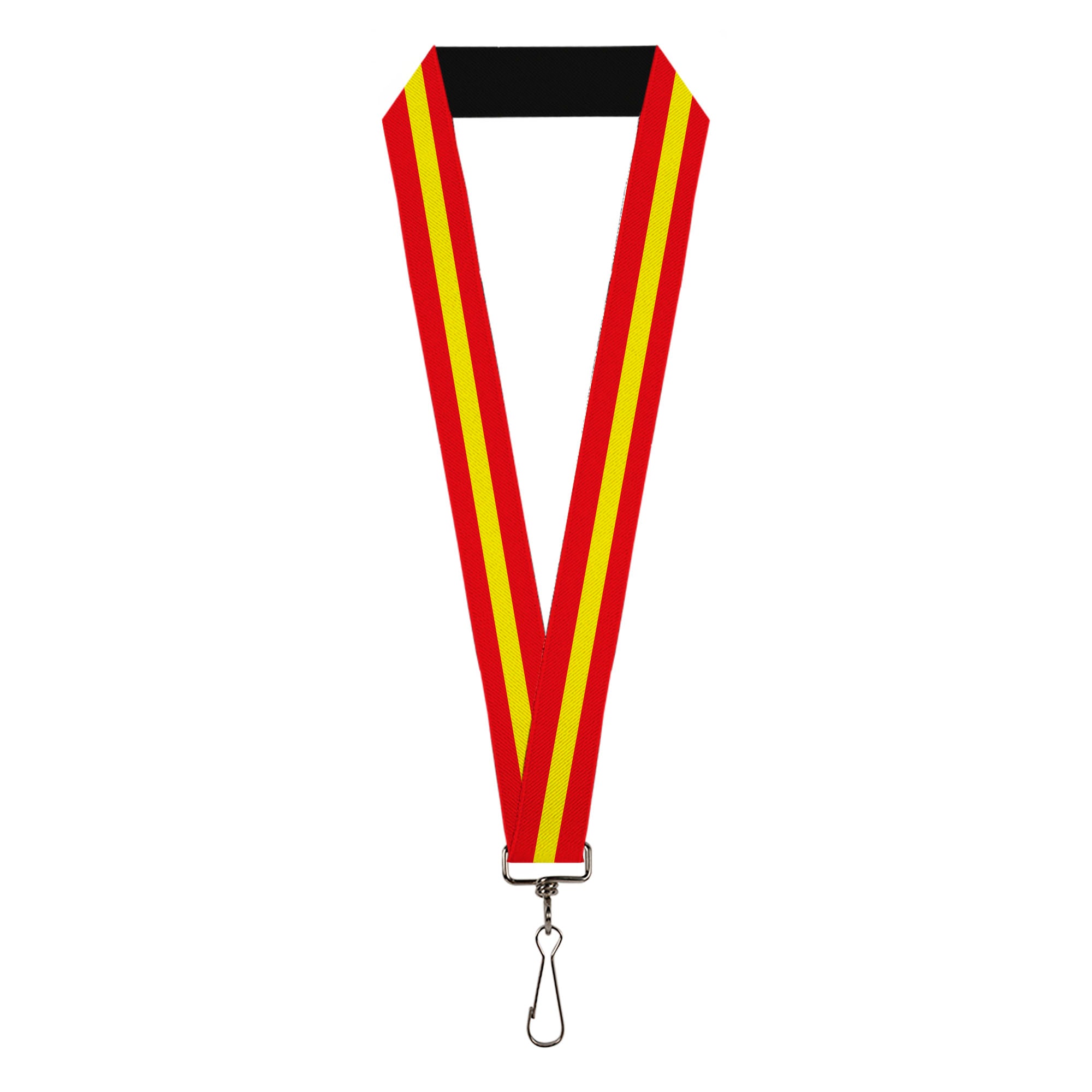Lanyard - 1.0" - Stripes Red Yellow Red Lanyards Buckle-Down