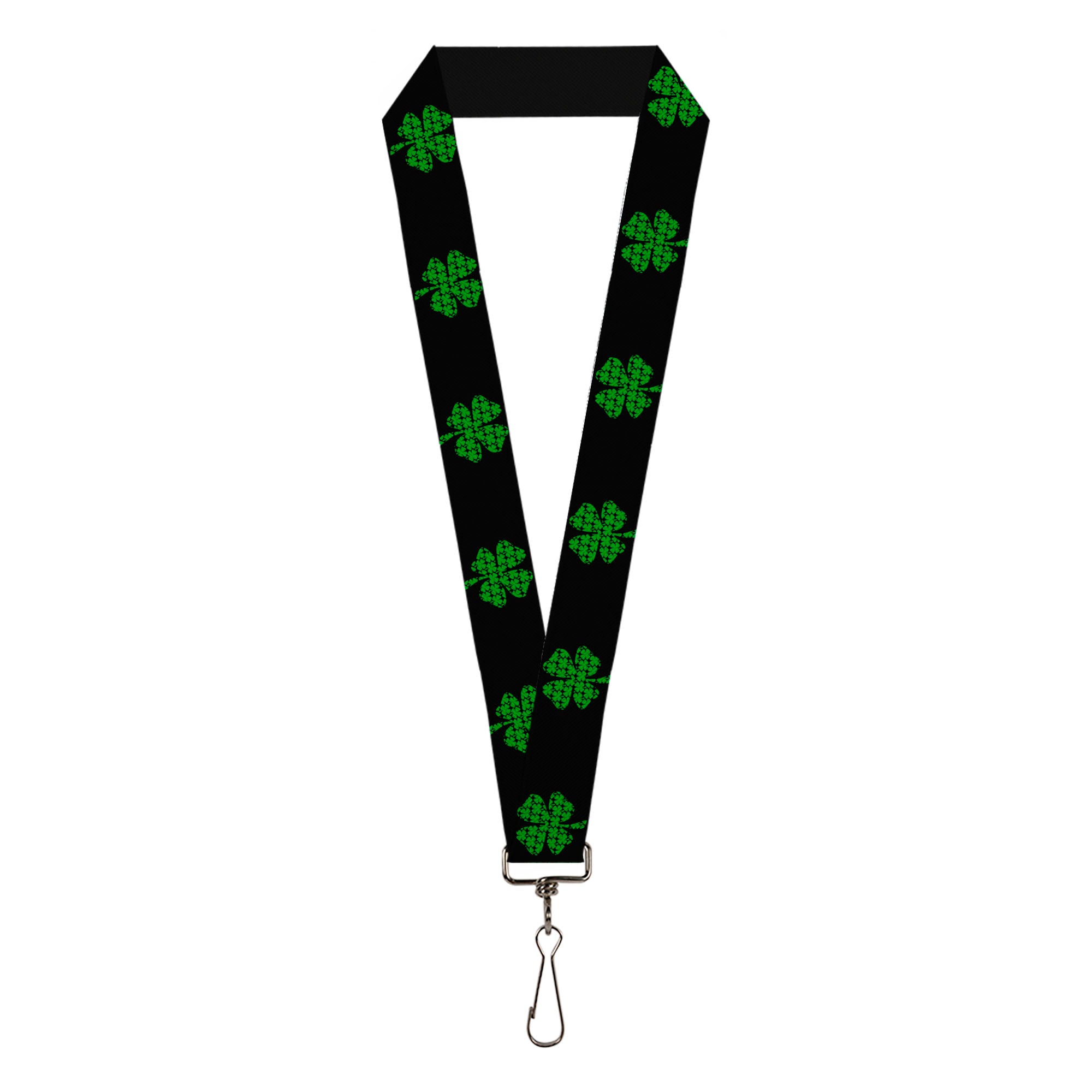 Lanyard - 1.0" - St Pat's Black Clovers Lanyards Buckle-Down