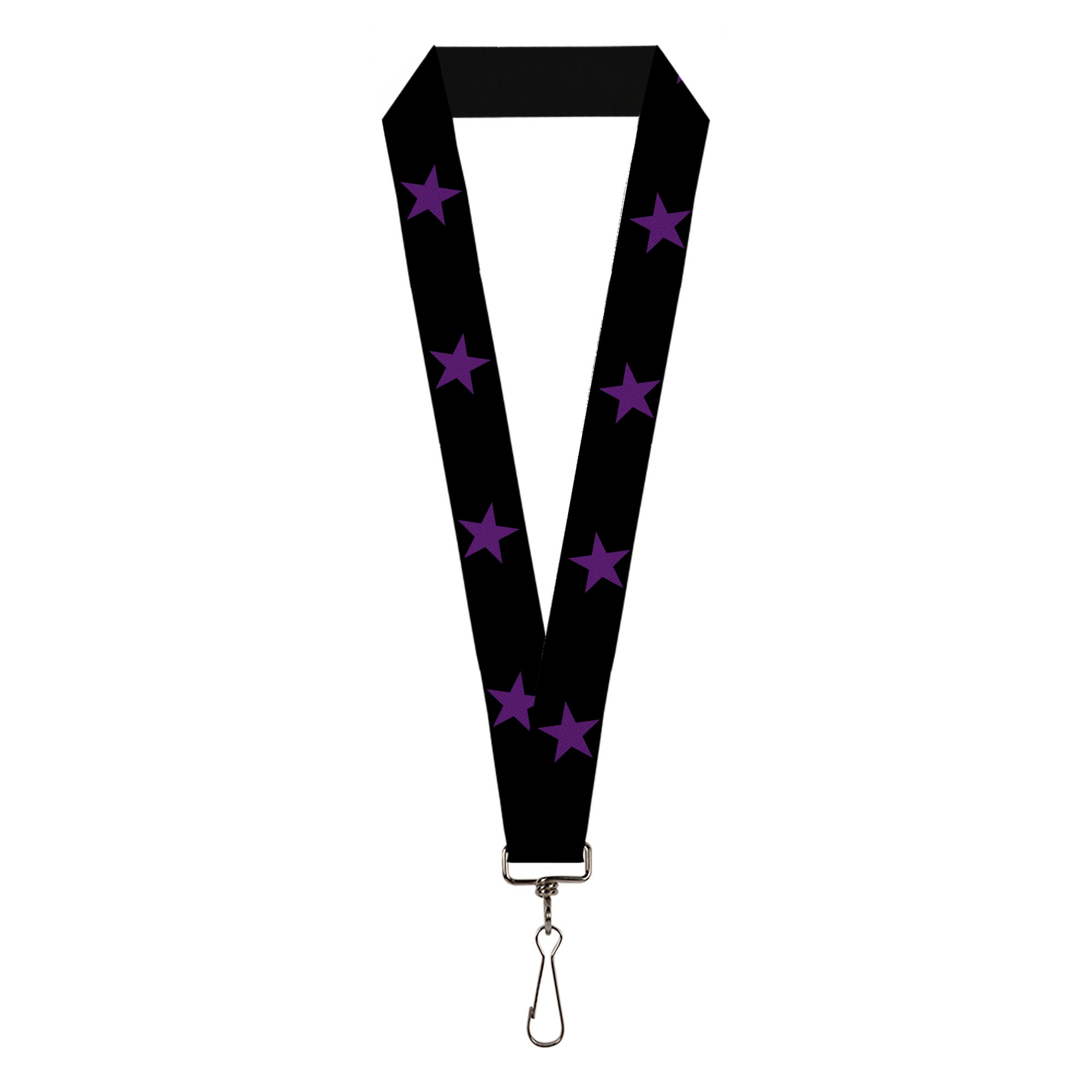 Lanyard - 1.0" - Star Black Purple Lanyards Buckle-Down