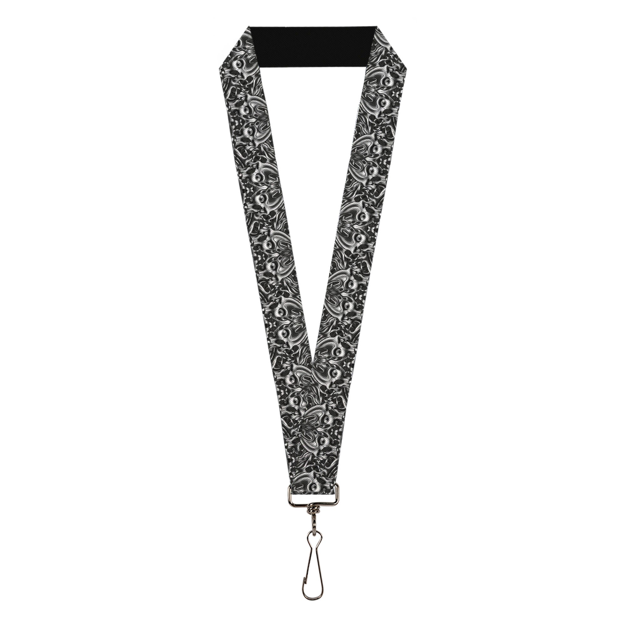Lanyard - 1.0" - Sleeve Skulls Black Gray Lanyards Buckle-Down