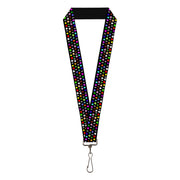 Lanyard - 1.0" - Suits $$$ Black Multi Color Lanyards Buckle-Down