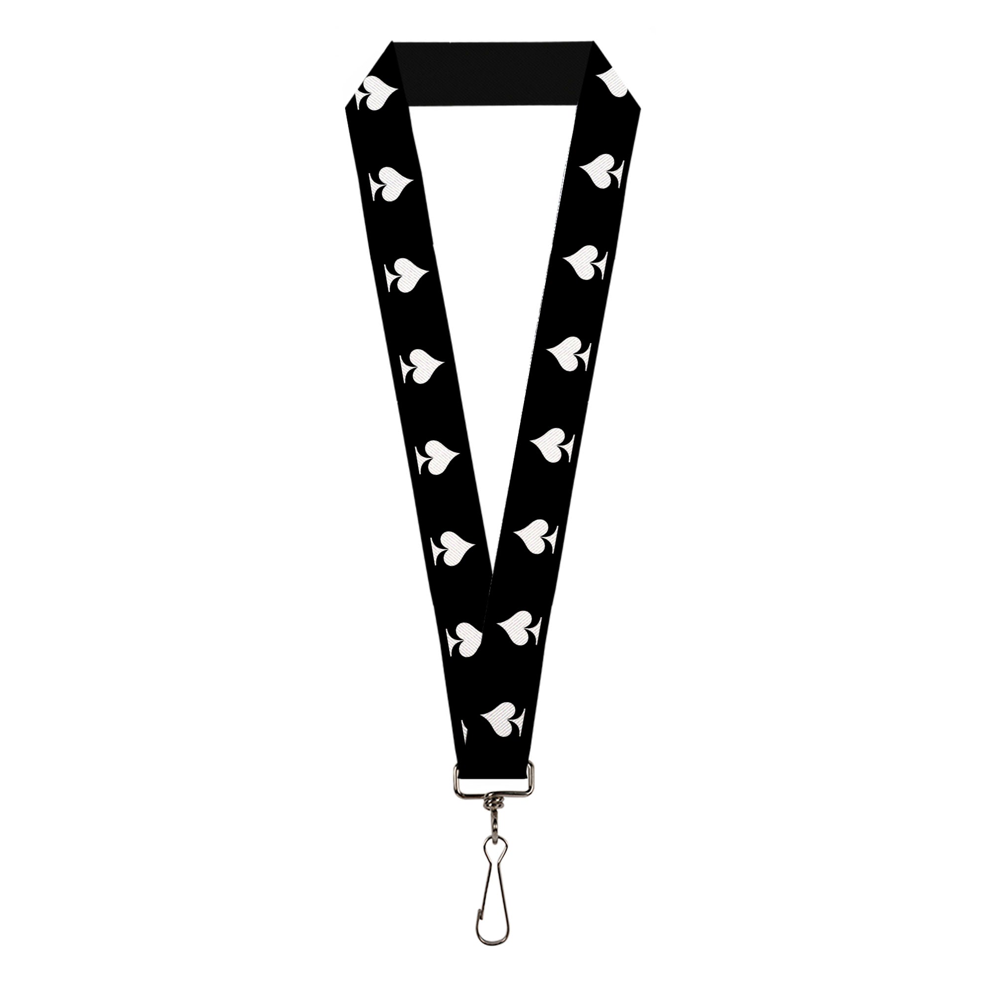 Lanyard - 1.0" - Spade Black White Lanyards Buckle-Down