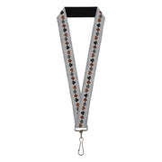 Lanyard - 1.0" - Suits Gray Stone Lanyards Buckle-Down