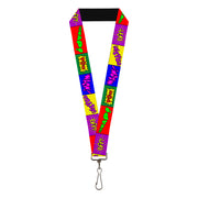 Lanyard - 1.0" - Sound Effect Blocks Multi Color Lanyards Buckle-Down