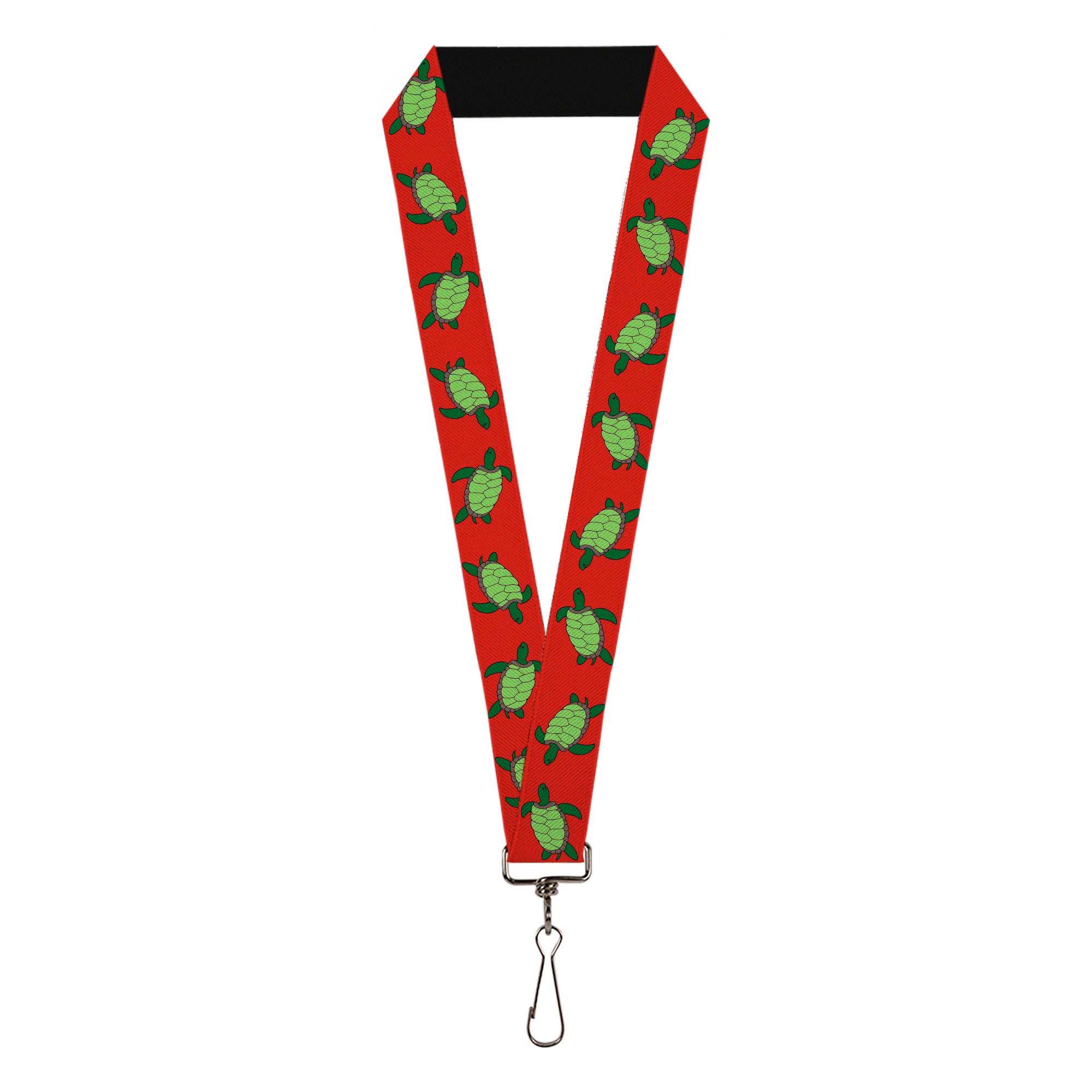 Lanyard - 1.0" - Sea Turtles Red Green Lanyards Buckle-Down