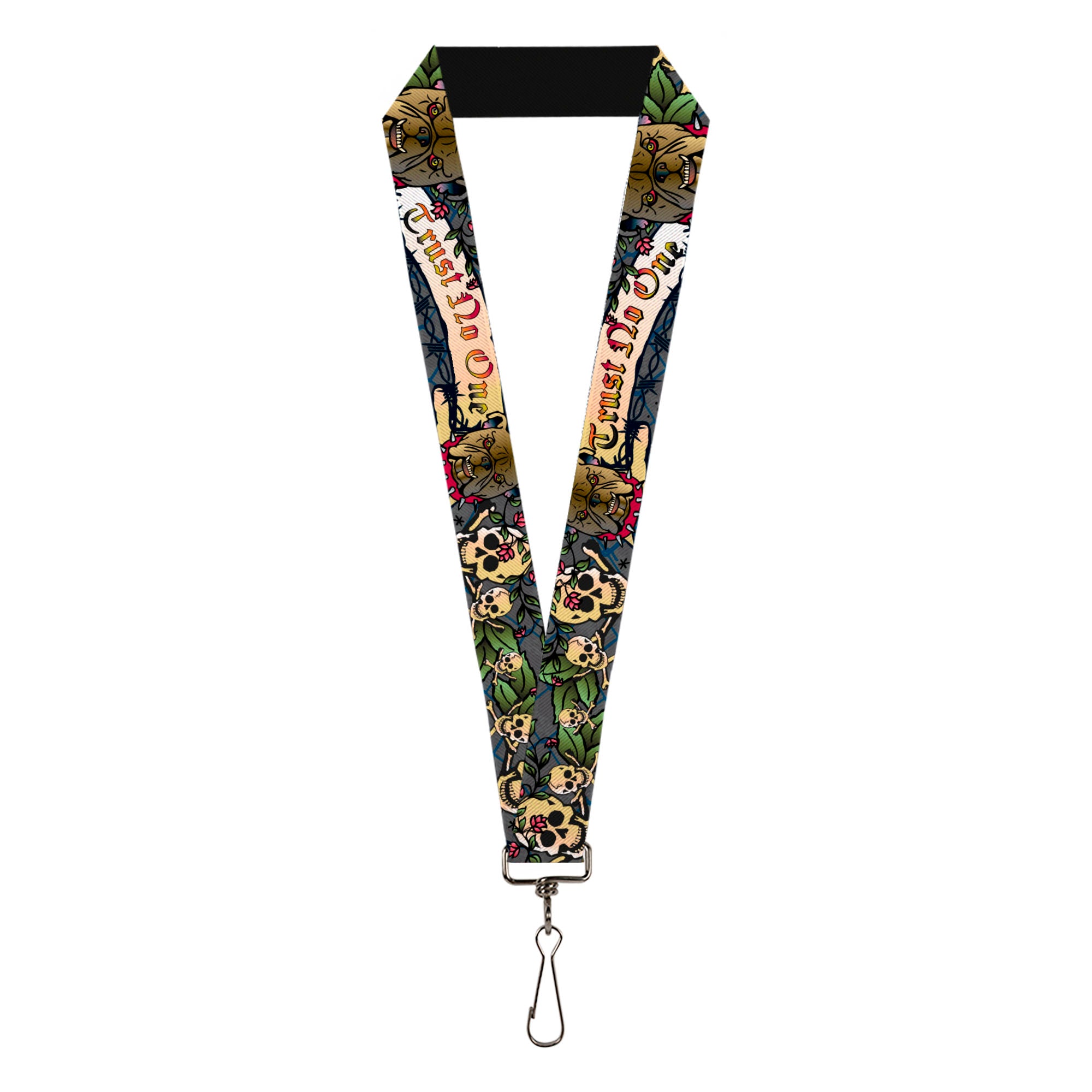 Lanyard - 1.0" - Trust No One Gray Lanyards Buckle-Down