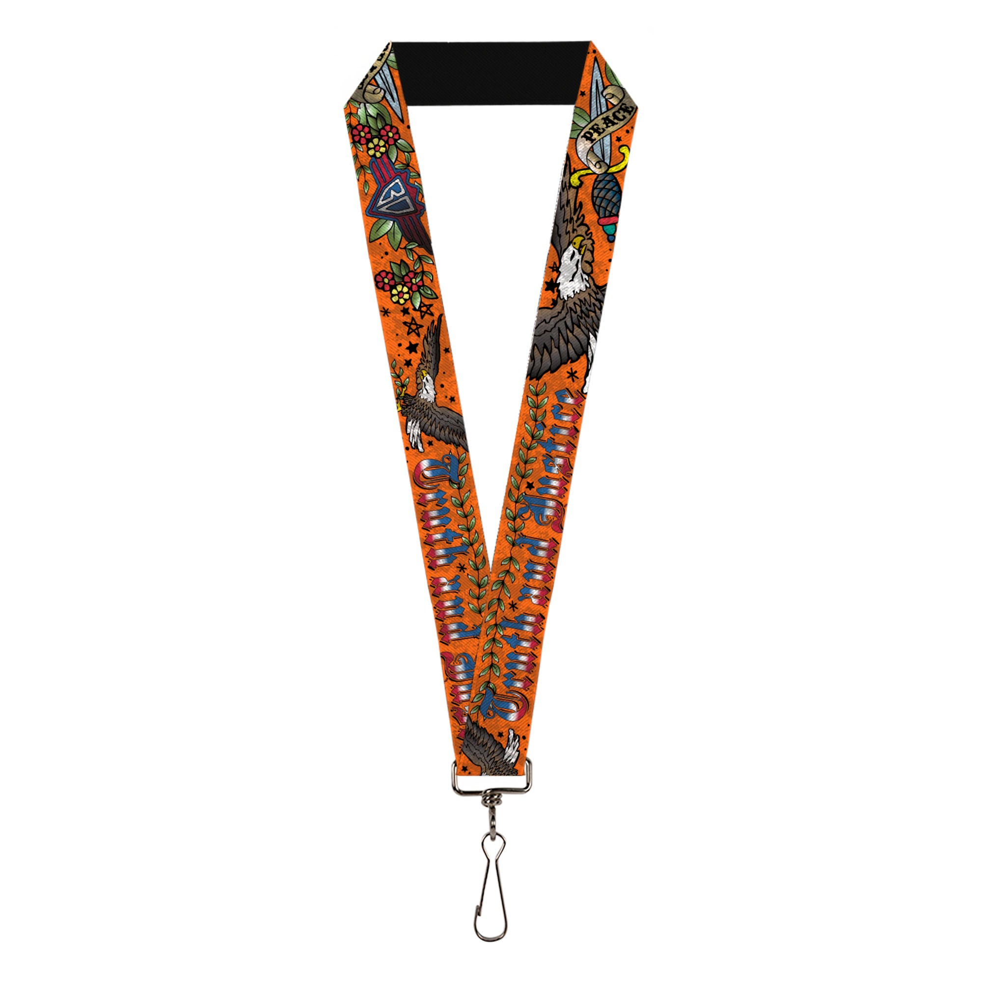 Lanyard - 1.0" - Truth and Justice Orange Lanyards Buckle-Down