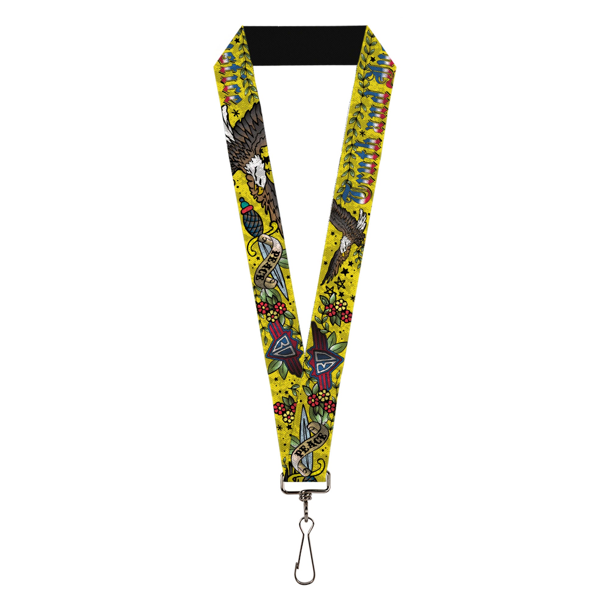 Lanyard - 1.0" - Truth and Justice Yellow Lanyards Buckle-Down