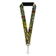 Lanyard - 1.0" - Trust No One CLOSE-UP Yellow Green Blue-S Lanyards Buckle-Down