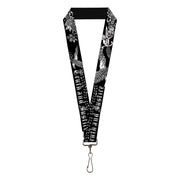 Lanyard - 1.0" - Truth and Justice Black White Lanyards Buckle-Down