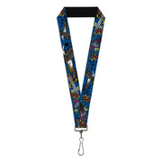 Lanyard - 1.0" - Truth and Justice CLOSE-UP Blue Lanyards Buckle-Down