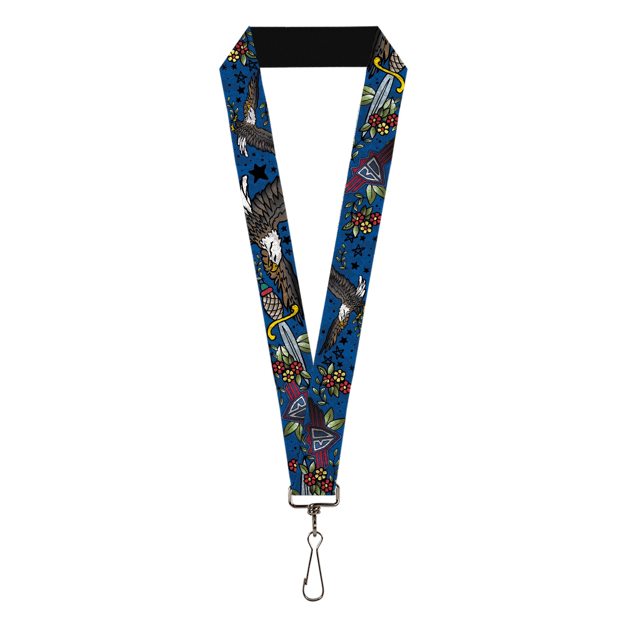 Lanyard - 1.0" - Truth and Justice CLOSE-UP Blue Lanyards Buckle-Down