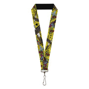 Lanyard - 1.0" - Truth and Justice CLOSE-UP Yellow Lanyards Buckle-Down