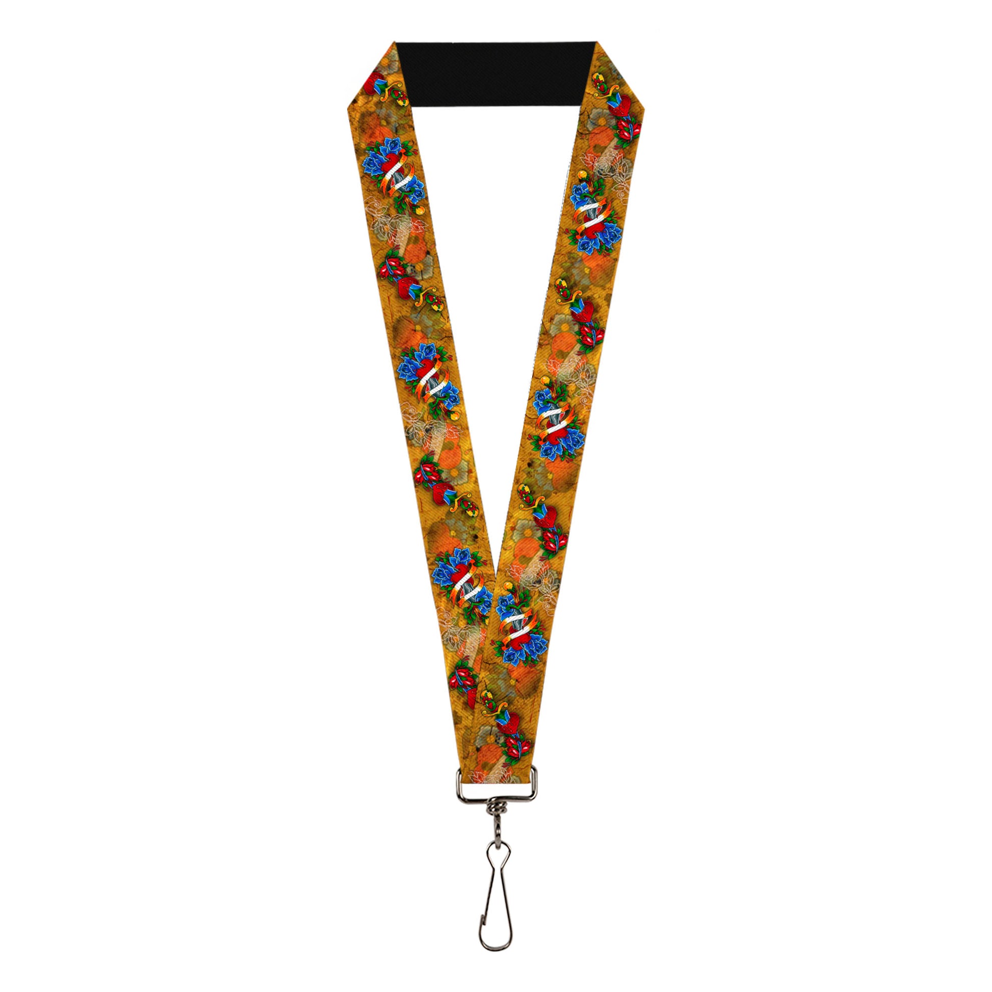 Lanyard - 1.0" - Tattoo Johnny-Hearts & Roses Lanyards Tattoo Johnny