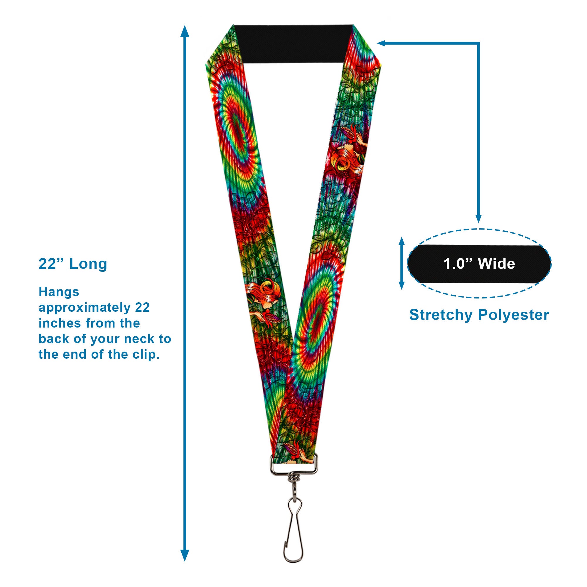 Lanyard - 1.0" - Tattoo Johnny-Bird Kiss Lanyards Tattoo Johnny