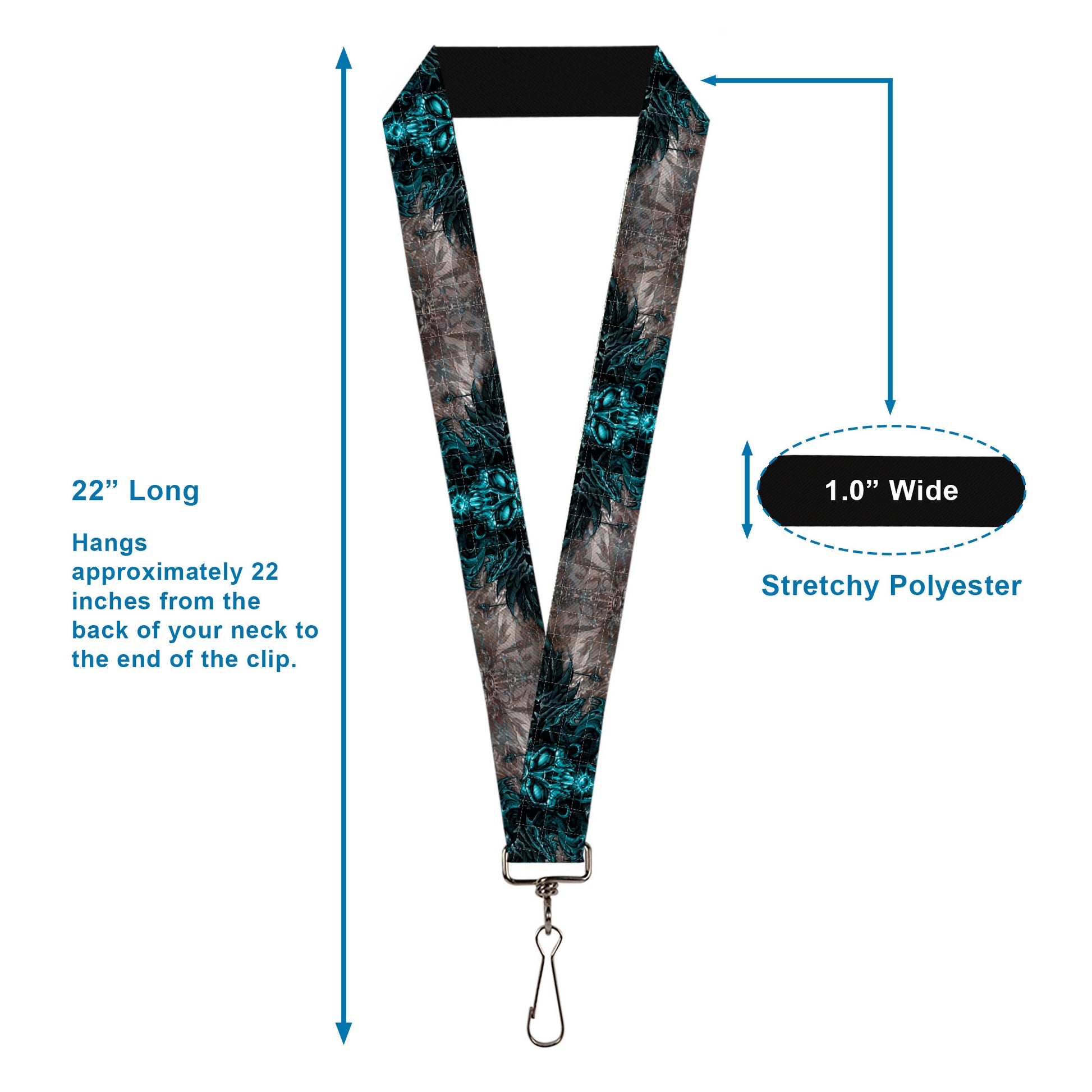 Lanyard - 1.0" - Tattoo Johnny-Star Machine Lanyards Tattoo Johnny