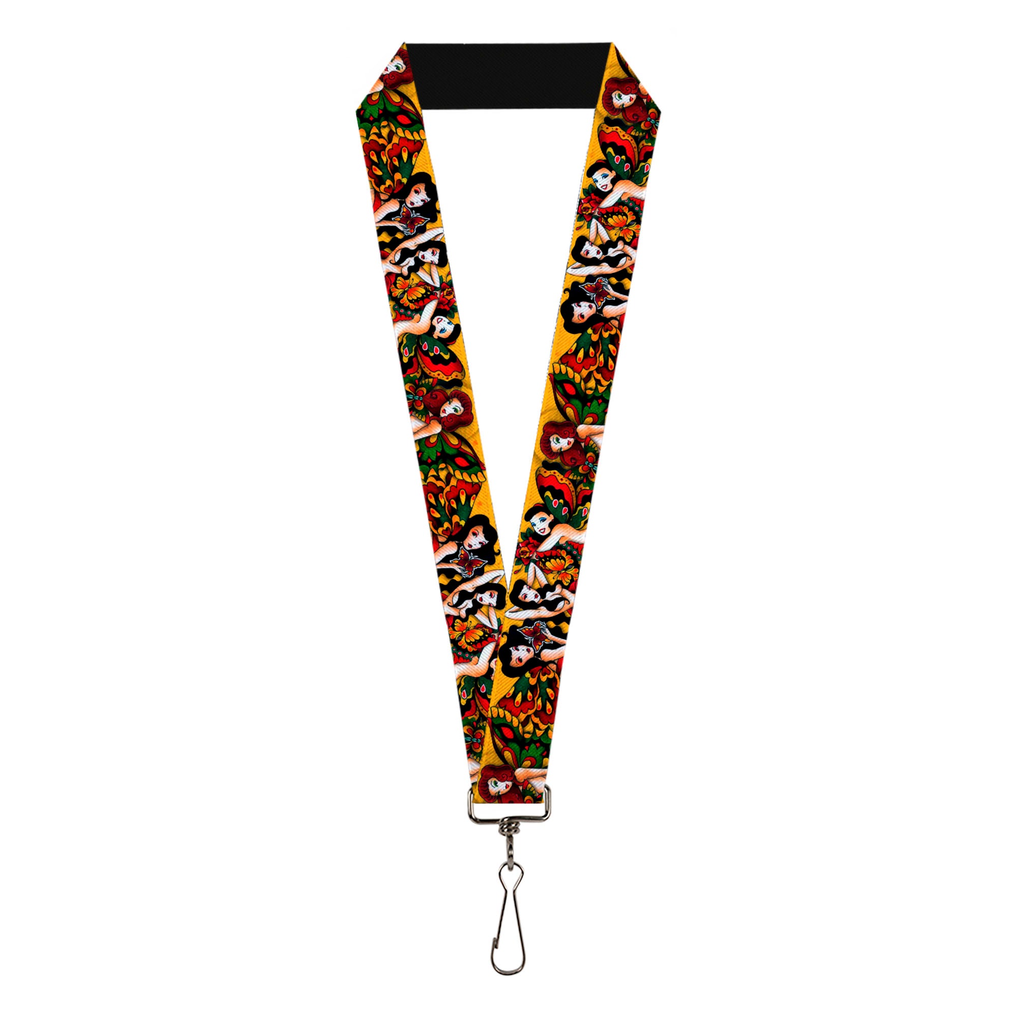 Lanyard - 1.0" - Tattoo Johnny-Butterfly Girl Lanyards Tattoo Johnny