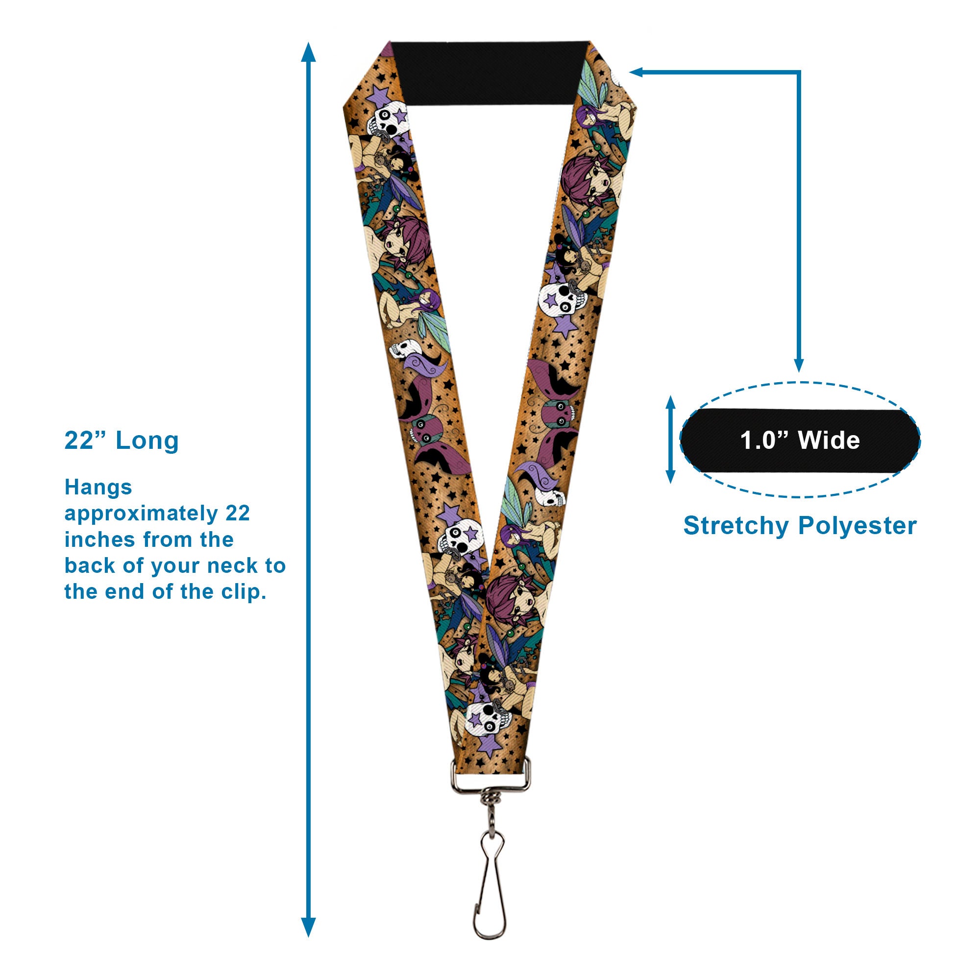 Lanyard - 1.0" - Tattoo Johnny-Fairy Gothic Lanyards Tattoo Johnny