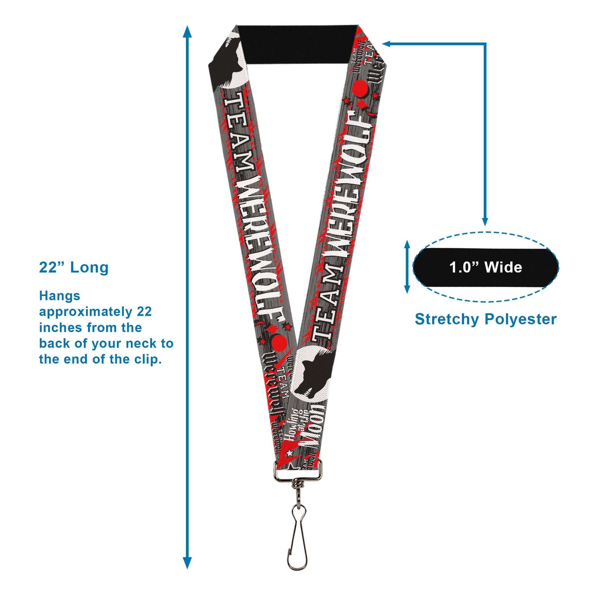Lanyard - 1.0" - Team Werewolf Lanyards Buckle-Down
