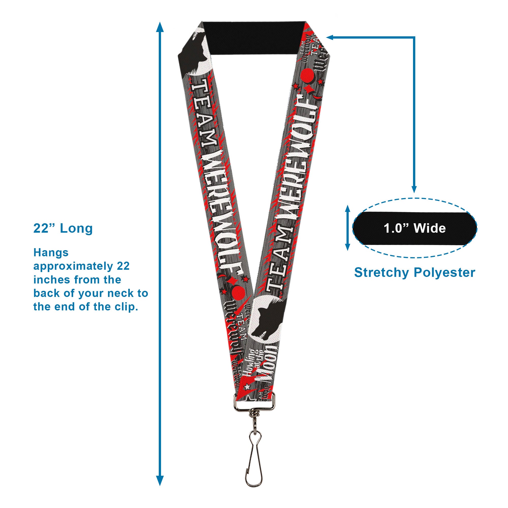 Lanyard - 1.0" - Team Werewolf Lanyards Buckle-Down