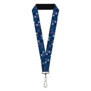 Lanyard - 1.0" - Tread Plate Turquoise Fuchsia White Lanyards Buckle-Down