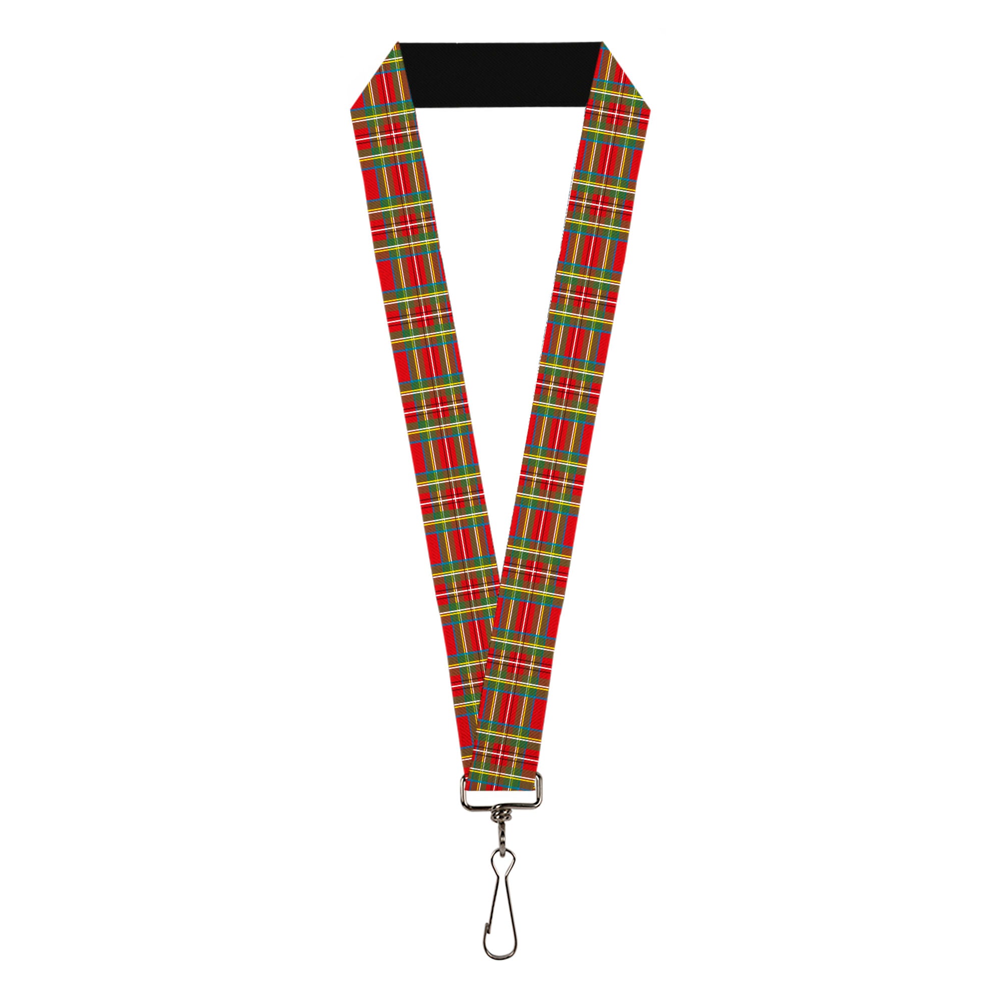 Lanyard - 1.0" - Tartan Plaid Red Green Lanyards Buckle-Down