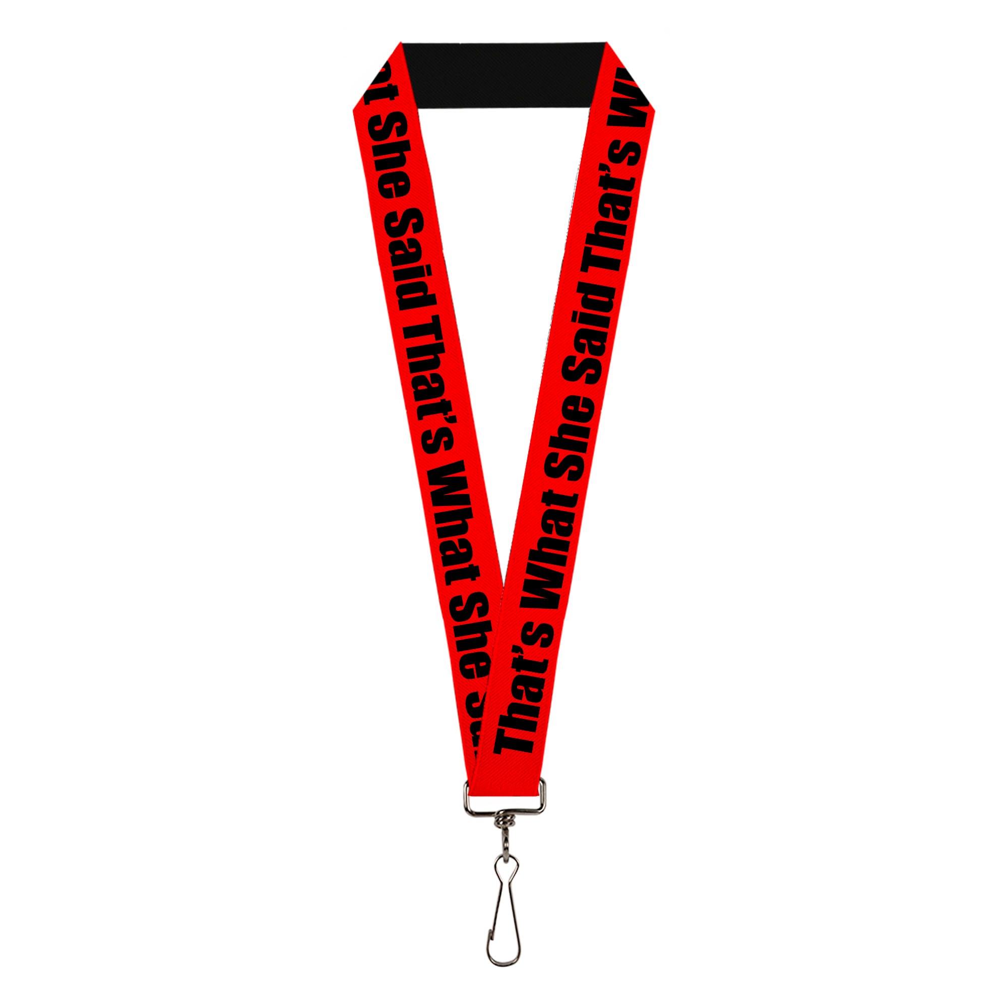 Buckle-Down Lanyard - THAT'S WHAT SHE SAID Red/Black Lanyards Buckle-Down