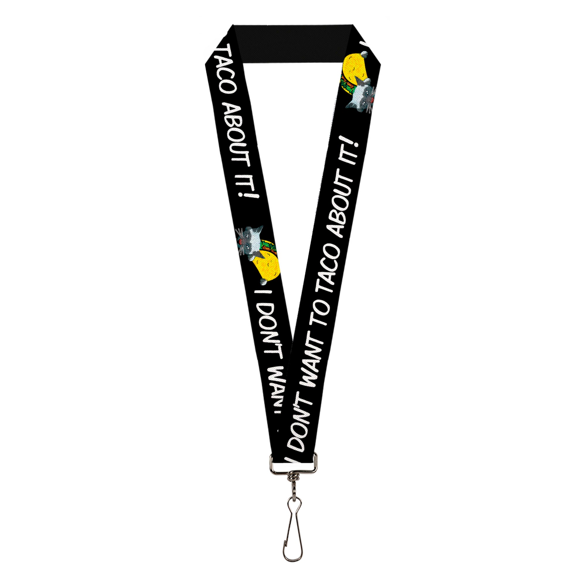 Lanyard - 1.0" - Taco Cat I DON'T WANT TO TACO 'BOUT IT Lanyards Buckle-Down