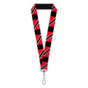 Lanyard - 1.0" - Trinidad & Tobago Flags Black Block Lanyards Buckle-Down
