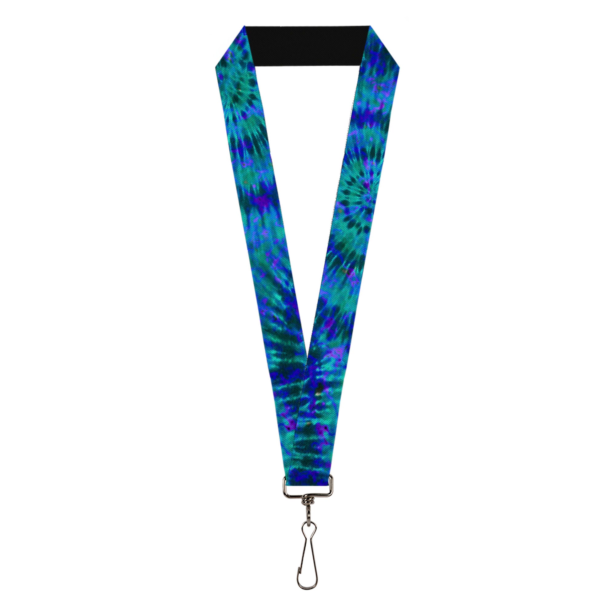Lanyard - 1.0" - Tie Dye Green Blue Purple Lanyards Buckle-Down