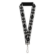 Lanyard - 1.0" - Tribal1 Black White Lanyards Buckle-Down