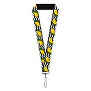 Lanyard - 1.0" - Taco Chevron Black White Lanyards Buckle-Down