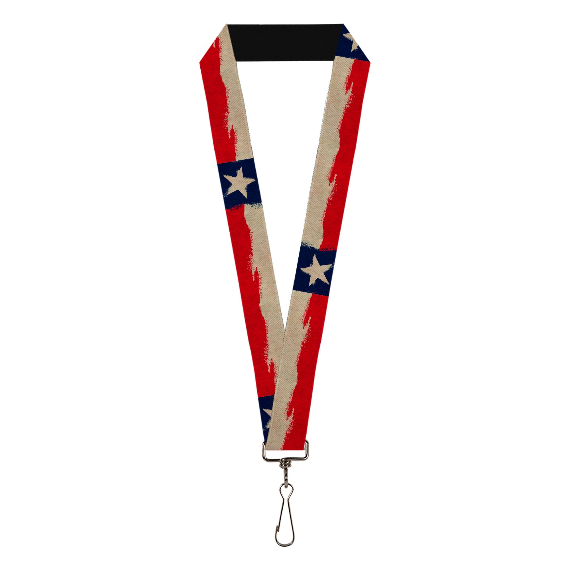 Lanyard - 1.0" - Texas Flag CLOSE-UP Distressed Painting Lanyards Buckle-Down
